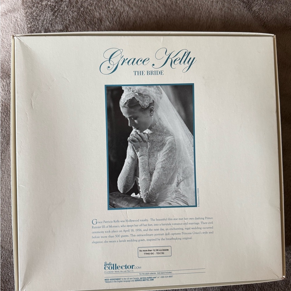 Mattel Grace Kelly Bride Doll in White Lace - Picture 5 of 12